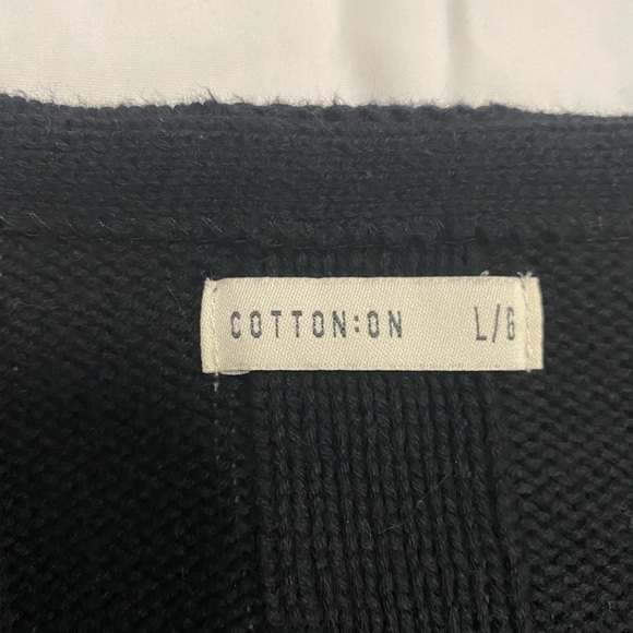 Cotton-on Rib-Knit Black Sweater - Picture 3 of 3